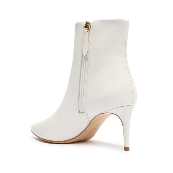 Schutz | Women's Mikki Mid Leather Bootie-White