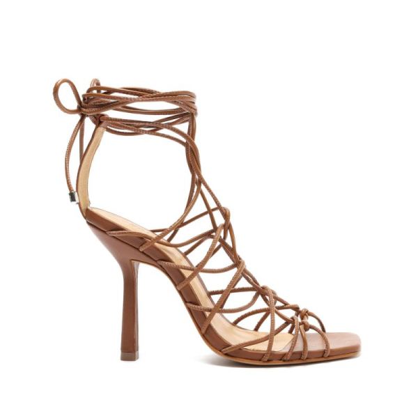 Schutz | Women's Heyde Leather Sandal-Wood