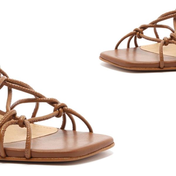 Schutz | Women's Heyde Leather Sandal-Wood