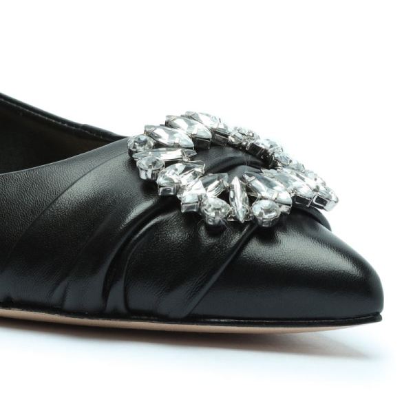 Schutz | Women's Meisho Nappa Leather Flat-Black