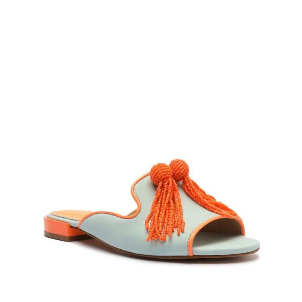 Schutz | Women's Jannis Nubuck&Nappa Leather Sandal-Soft Sky