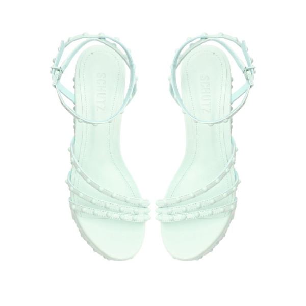 Schutz | Women's Anne Nappa Leather Sandal-Soft Sky