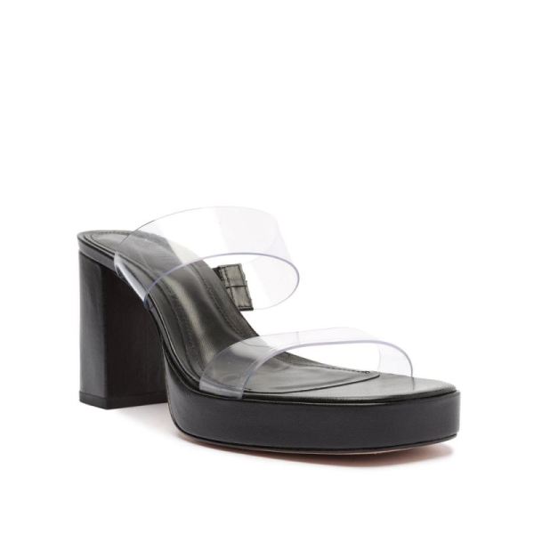 Schutz | Women's Ariella Platform Vinyl Sandal-Black