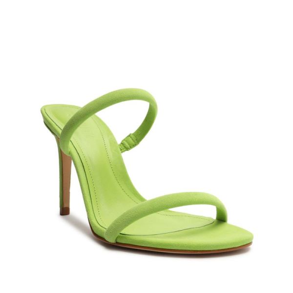 Schutz | Women's Taliah Suede Sandal-Lime Green