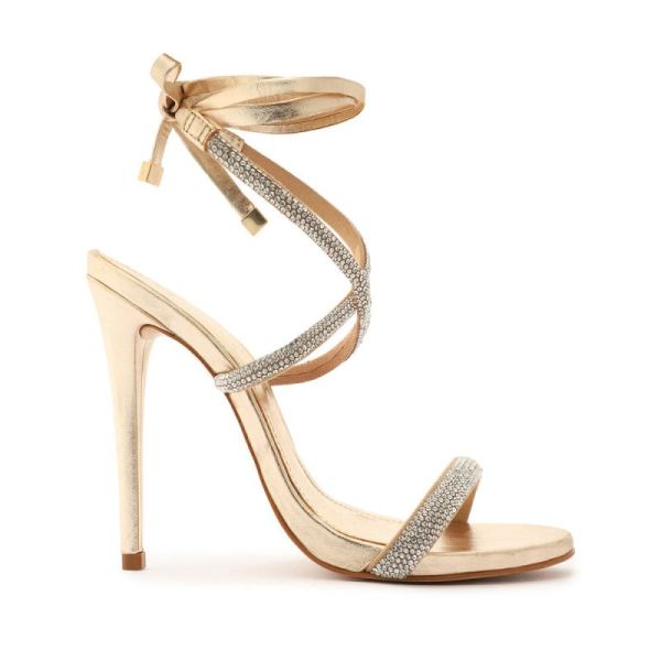 Schutz | Women's Cloe Crystal Sandal-Platina