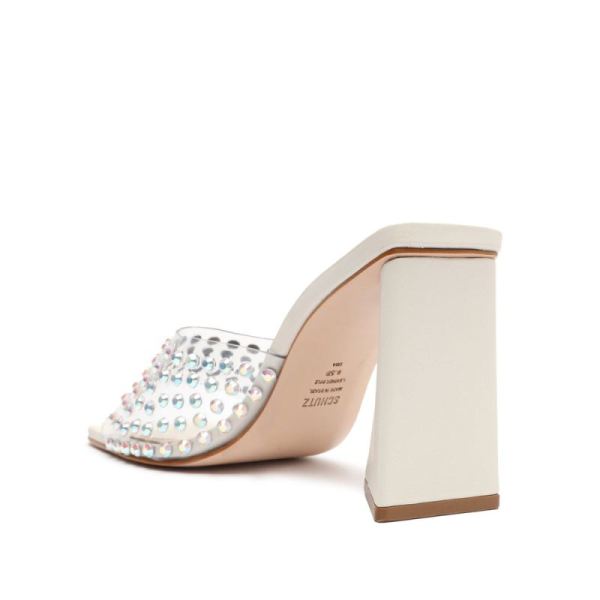 Schutz | Women's Lizah Crystal Vinyl Sandal-Pearl