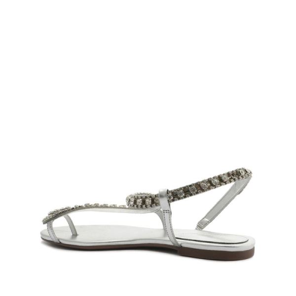 Schutz | Women's Court Metallic Sandal-Silver