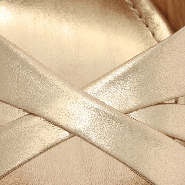 Schutz | Women's Keefa High Metallic Leather Sandal-Metallic