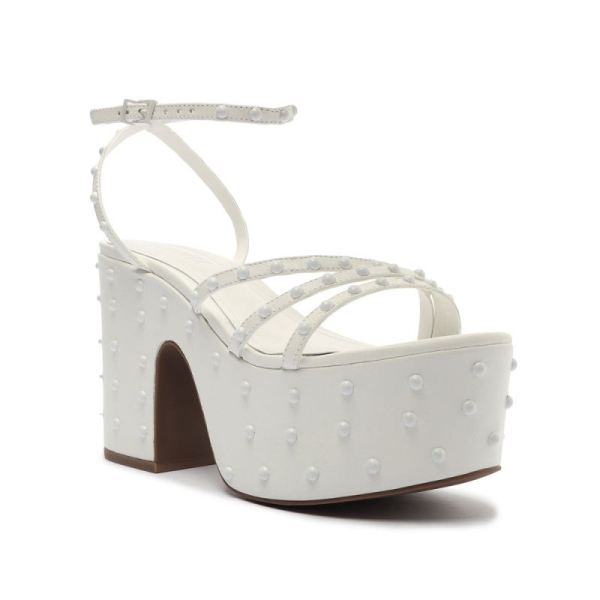 Schutz | Women's Anne Nappa Leather Sandal-White