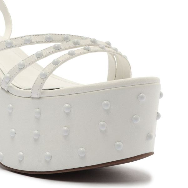 Schutz | Women's Anne Nappa Leather Sandal-White