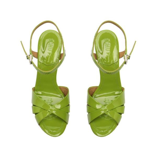 Schutz | Women's Keefa High Patent Sandal-Green