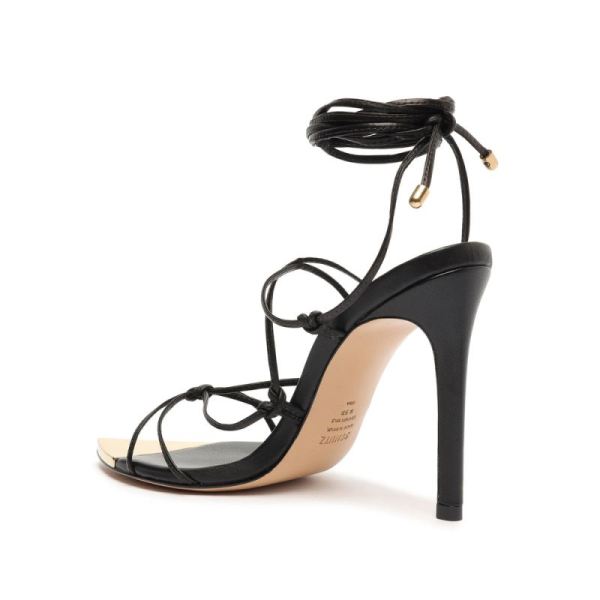 Schutz | Women's Hana Nappa Leather Sandal-Black