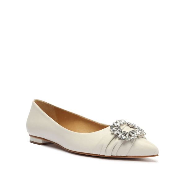 Schutz | Women's Meisho Nappa Leather Flat-Pearl