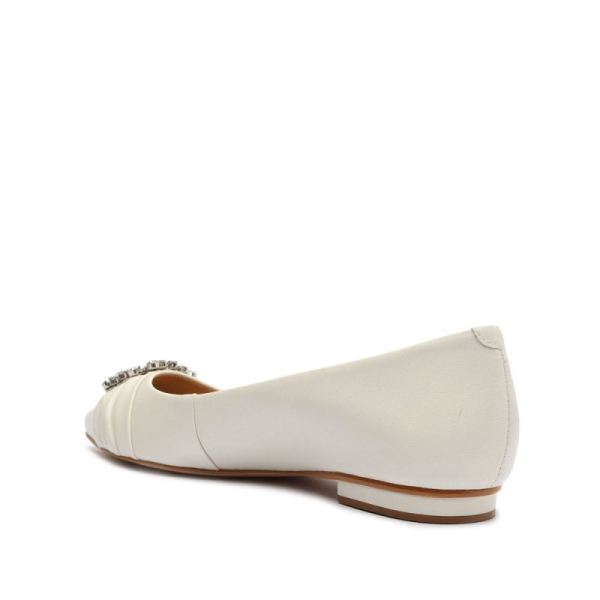 Schutz | Women's Meisho Nappa Leather Flat-Pearl