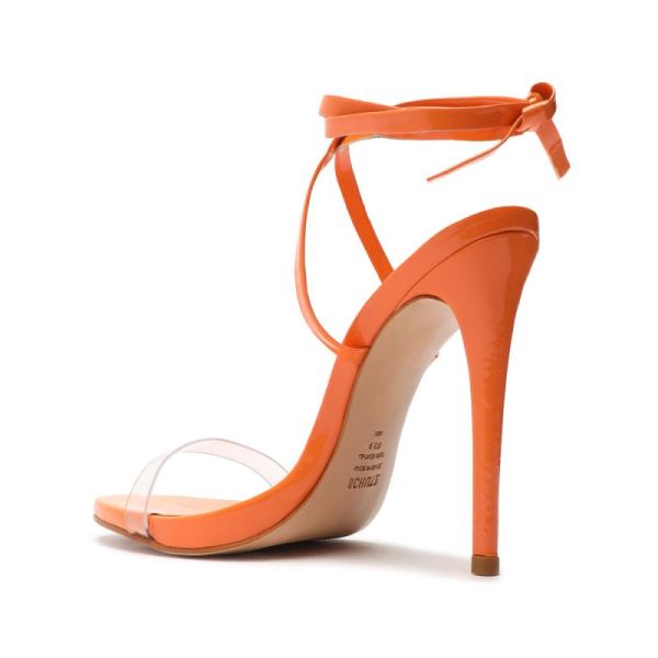 Schutz | Women's Cloe Vinyl Sandal-Bright Tangerine