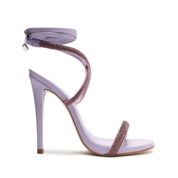 Schutz | Women's Cloe Crystal Sandal-Light Amethyst