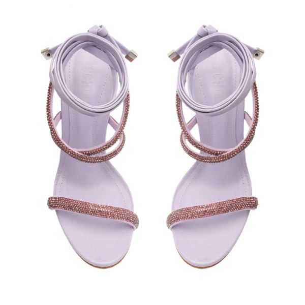 Schutz | Women's Cloe Crystal Sandal-Light Amethyst