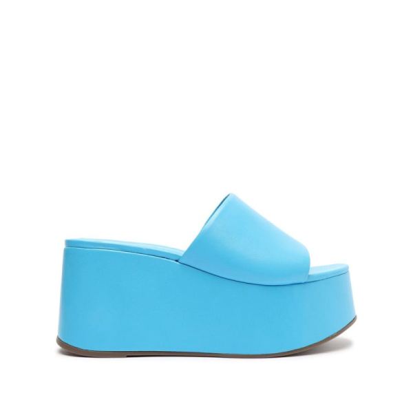 Schutz | Women's Marih Nappa Leather Sandal-True Blue