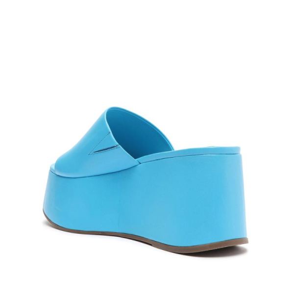 Schutz | Women's Marih Nappa Leather Sandal-True Blue