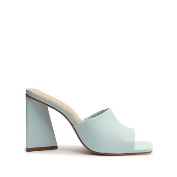 Schutz | Women's Lizah Nappa Leather Sandal-Soft Sky