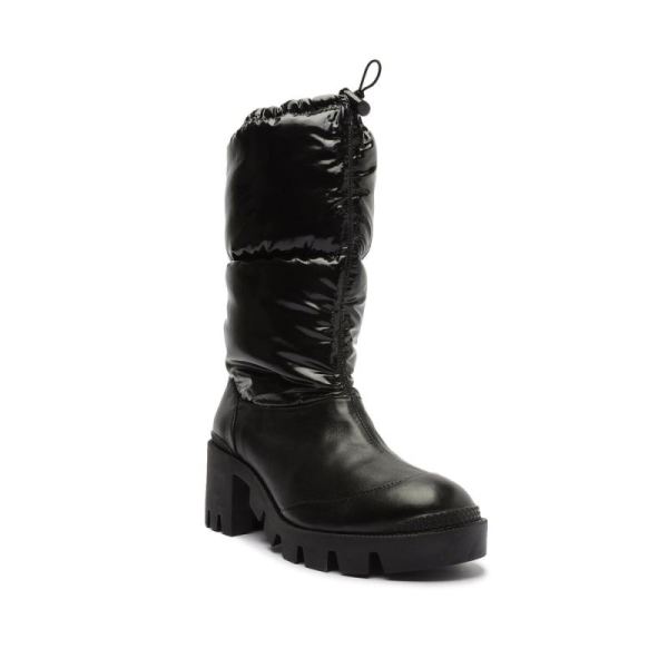 Schutz | Women's Joseane Up Nylon&Nappa Leather Bootie-Black