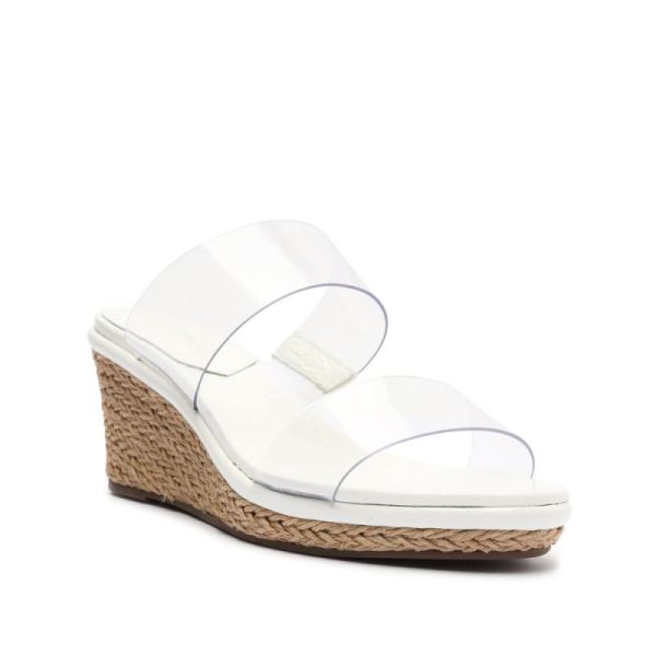 Schutz | Women's Arien Mid Wedge Sandal-White