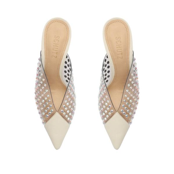 Schutz | Women's Greece Vinyl&Crystals Pump-Pearl