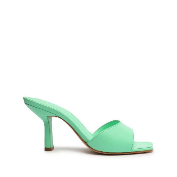 Schutz | Women's Posseni Nappa Leather Sandal-Deep Mint