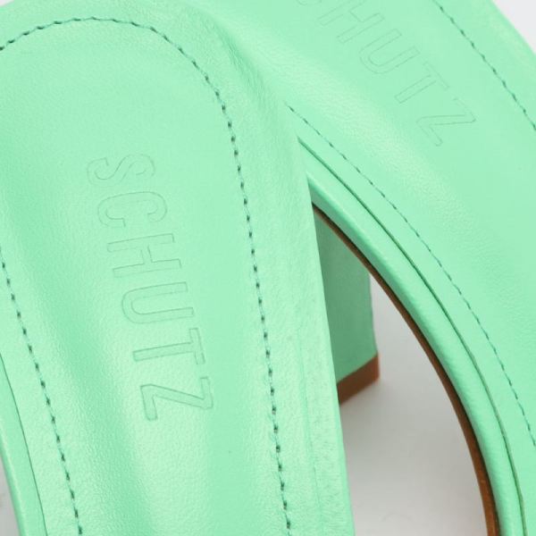 Schutz | Women's Posseni Nappa Leather Sandal-Deep Mint