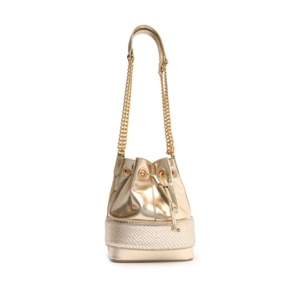 Schutz | Women's Mini Bucket Fierce Handbag-Platina Gold