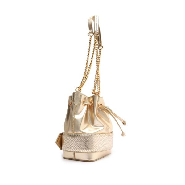 Schutz | Women's Mini Bucket Fierce Handbag-Platina Gold