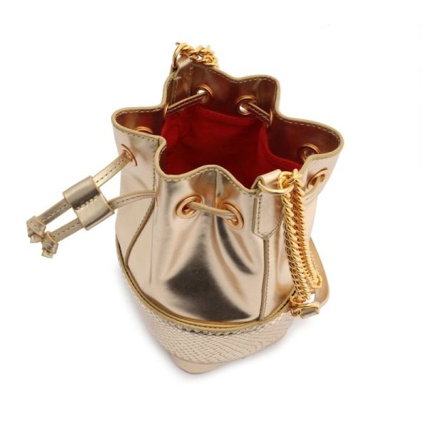 Schutz | Women's Mini Bucket Fierce Handbag-Platina Gold