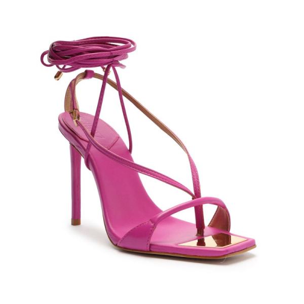 Schutz | Women's Vikki Leather Sandal-Very Pink