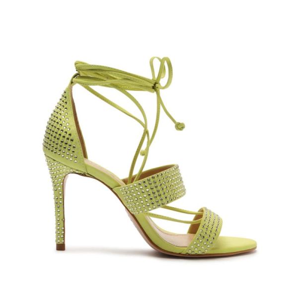 Schutz | Women's Sybil Lace Up Sandal-Wild Lime