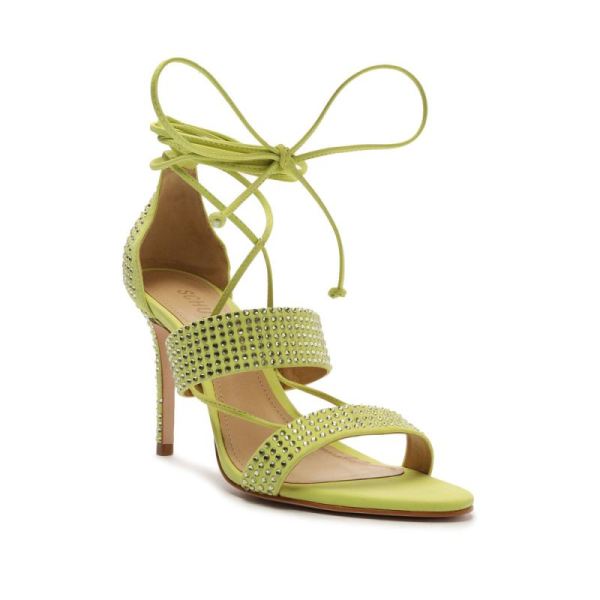 Schutz | Women's Sybil Lace Up Sandal-Wild Lime