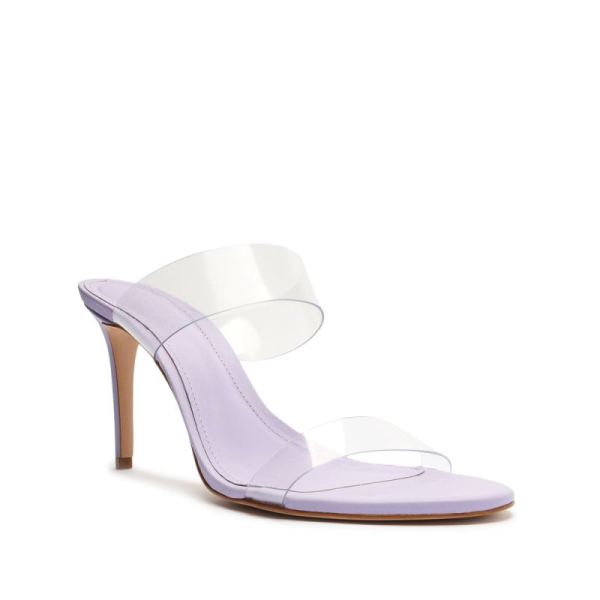 Schutz | Women's Ariella Vinyl Sandal-Smoky Grape