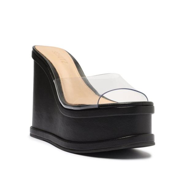 Schutz | Women's Dalle Vinyl Sandal-Black