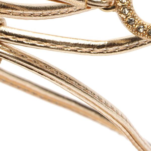 Schutz | Women's Lunah Metallic Nappa Leather Sandal-Gold