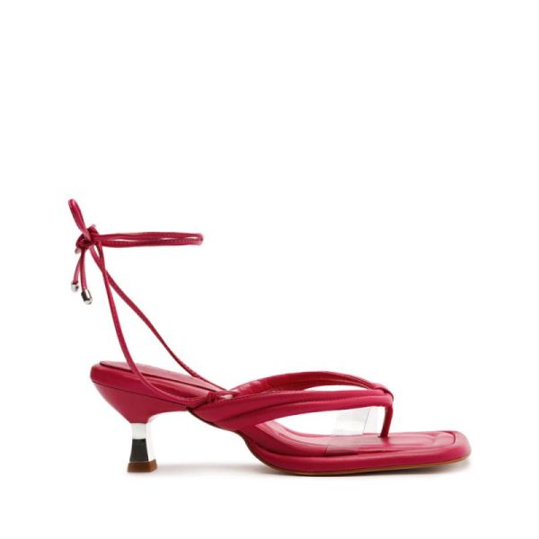 Schutz | Women's Meghan Mid Vinyl Sandal-Hot Pink