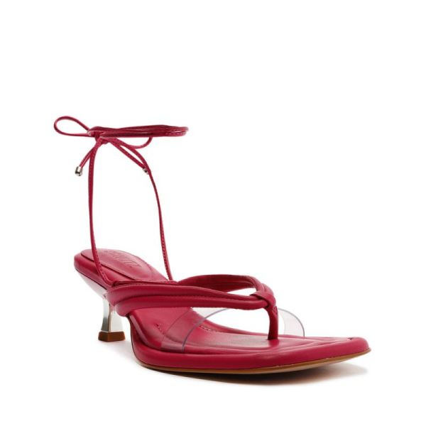 Schutz | Women's Meghan Mid Vinyl Sandal-Hot Pink