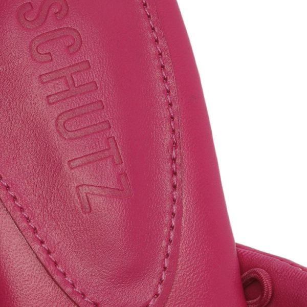 Schutz | Women's Meghan Mid Vinyl Sandal-Hot Pink