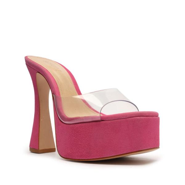 Schutz | Women's Haila Vinyl&Suede Sandal-Pink