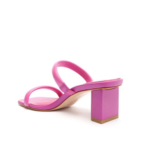 Schutz | Women's Ully Lo Leather Sandal: Minimal Leather Silhouette  -True Blue