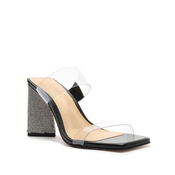 Schutz | Women's Ariellen Vinyl&Rhinestones Sandal-Black