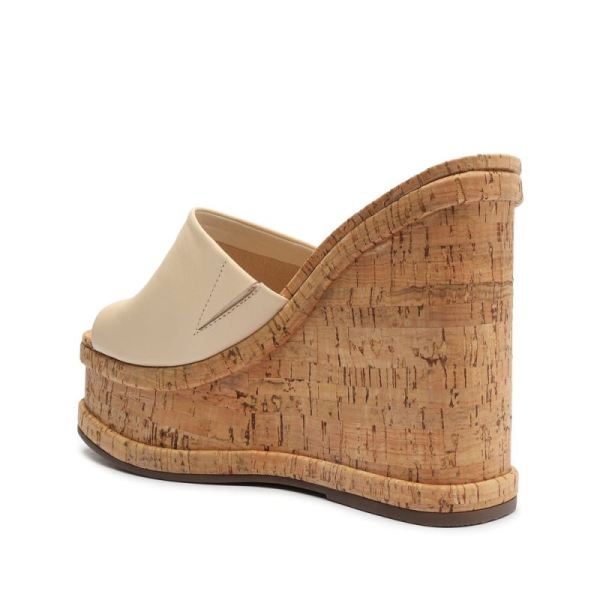 Schutz | Women's Dalle Nappa Leather Sandal-Eggshell