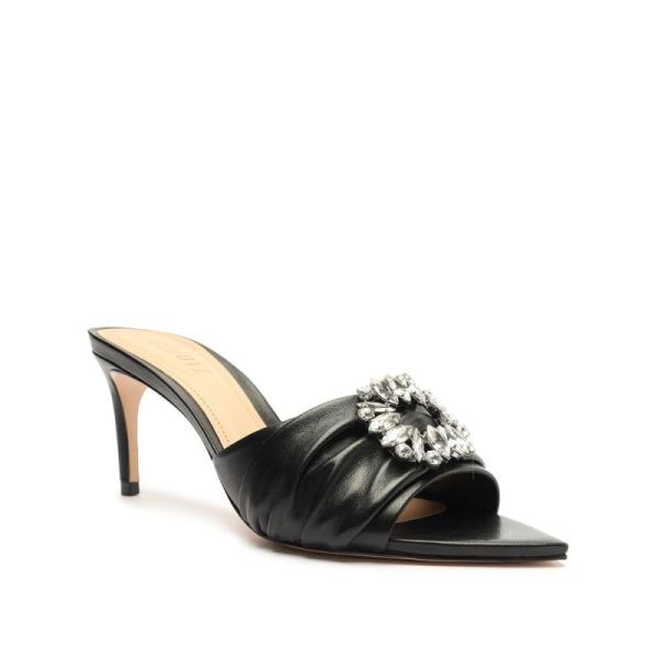 Schutz | Women's Meisho Mid Nappa Leather Sandal-Black