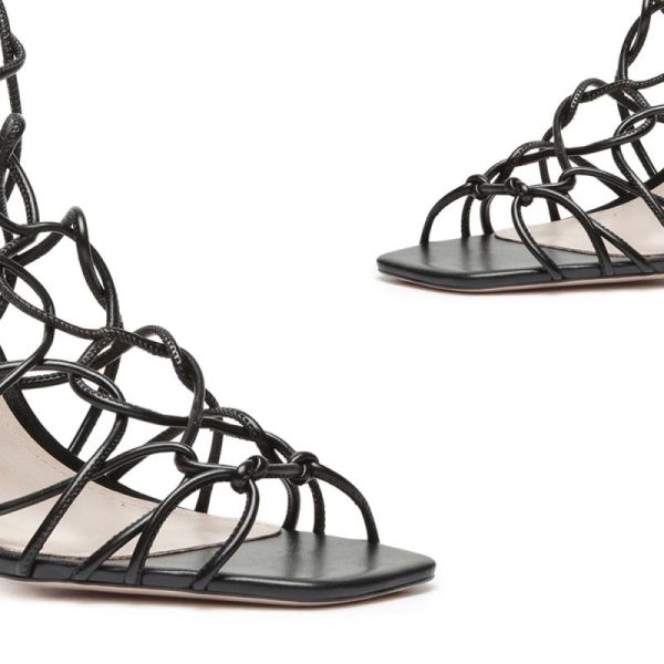 Schutz | Women's Heyde Nappa Leather Sandal-Black