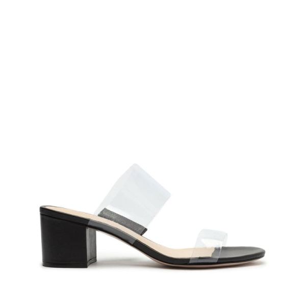 Schutz | Women's Victorie Vinyl&Leather Sandal-Black