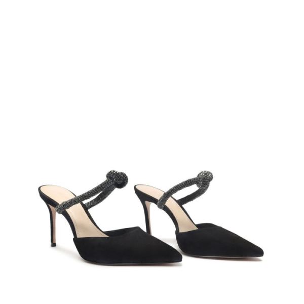 Schutz | Women's Pearl Leather Mule-Black