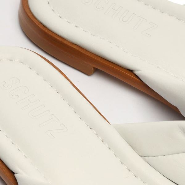 Schutz | Women's Fairy Atanado Leather Sandal-White
